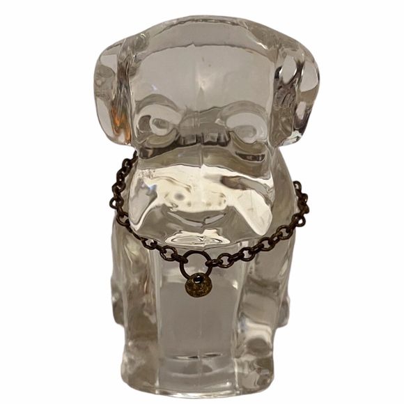 Vintage Federal Glass Company Puppy Dog Candy Container Clear Glass 1940s - Picture 2 of 5